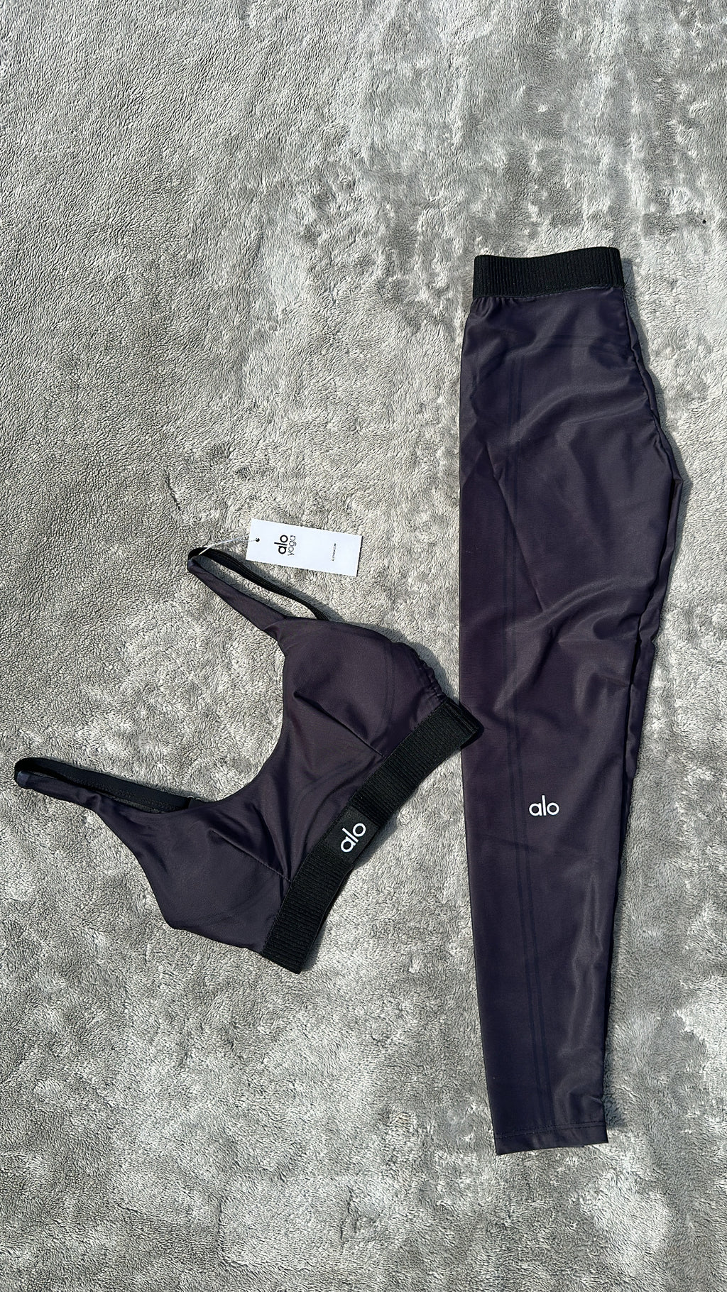 Ensemble Sport Noir Anthracite Brassière + Legging