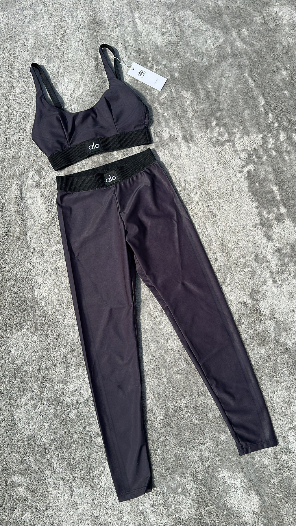 Ensemble Sport Noir Anthracite Brassière + Legging