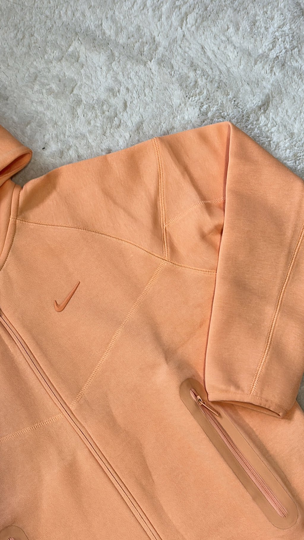 Hoodie Zippé Pêche