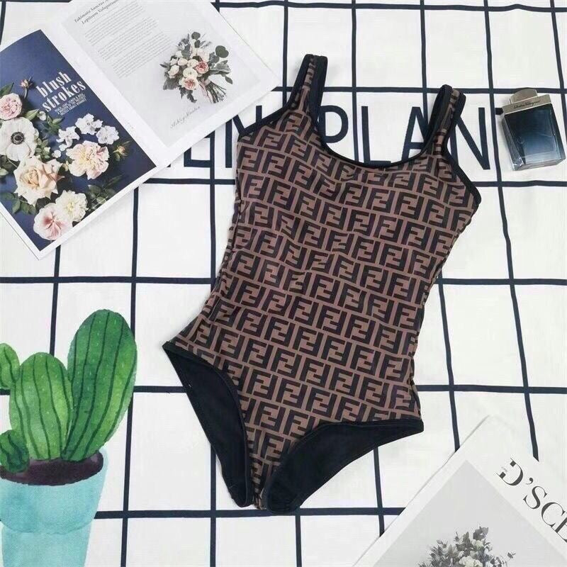 Maillot de bain une pièce monogramme