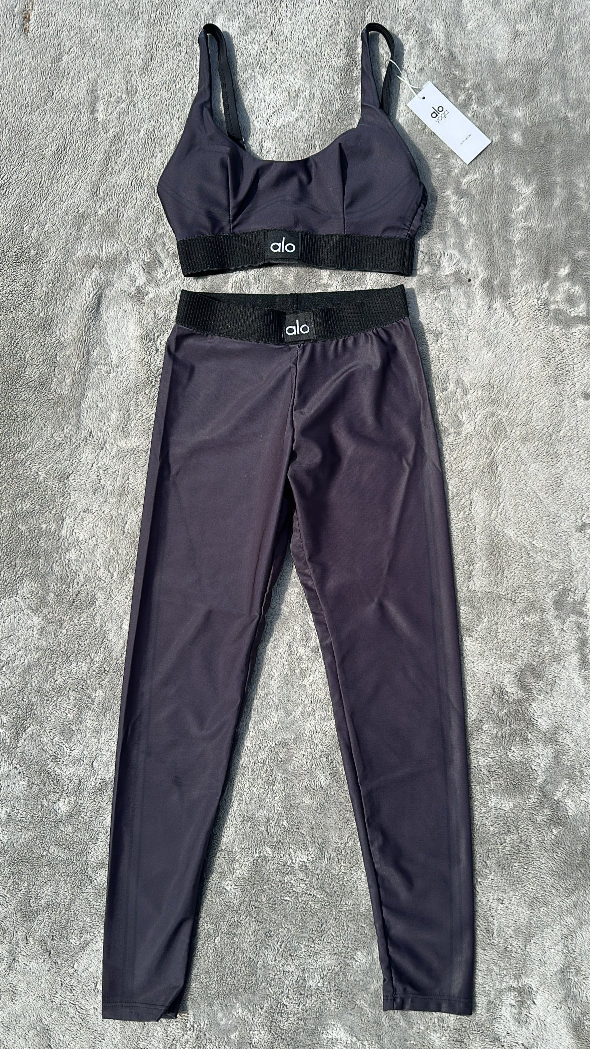 Ensemble Sport Noir Anthracite Brassière + Legging
