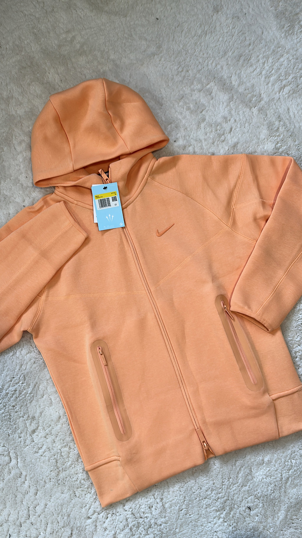 Hoodie Zippé Pêche
