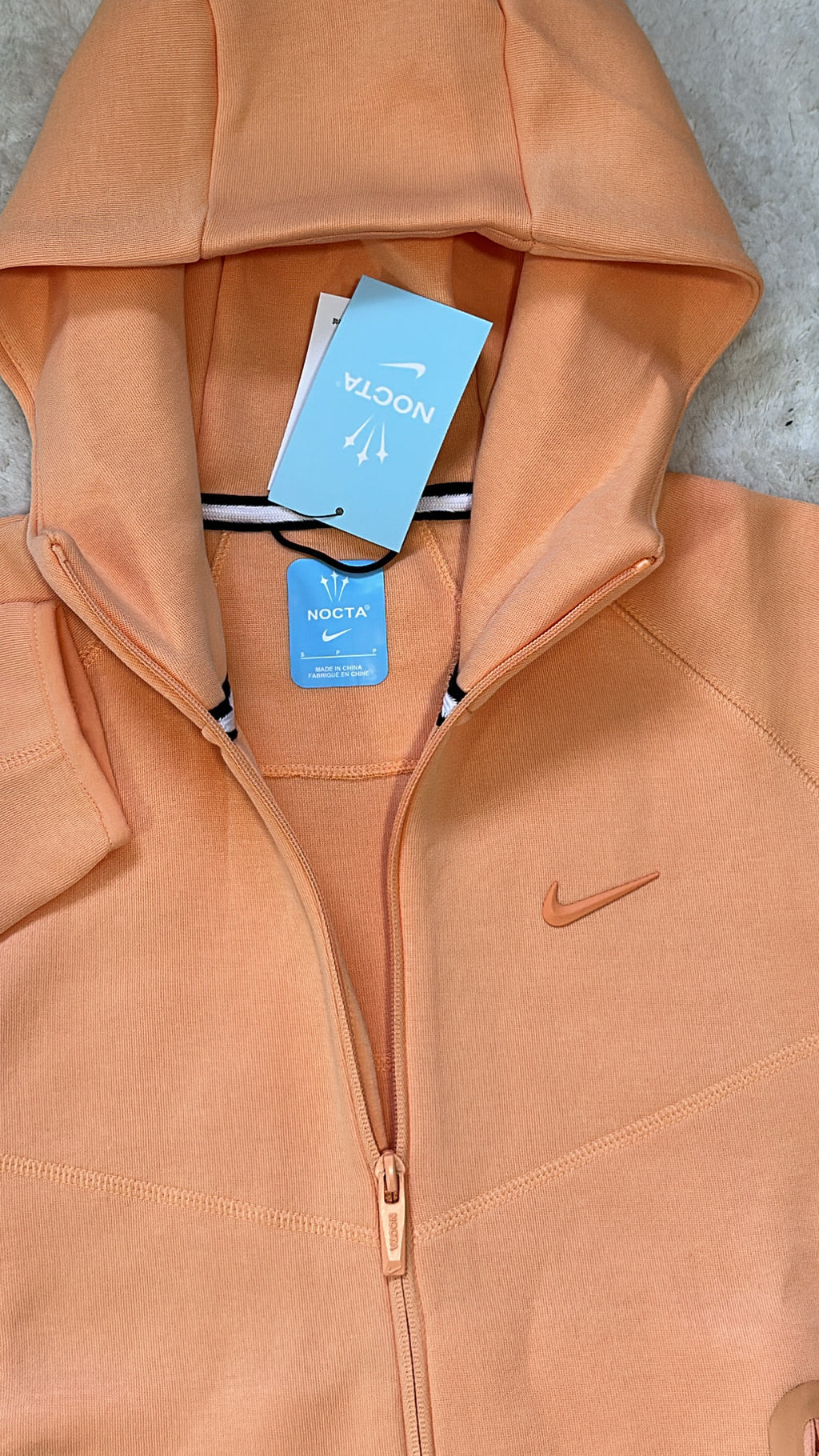 Hoodie Zippé Pêche