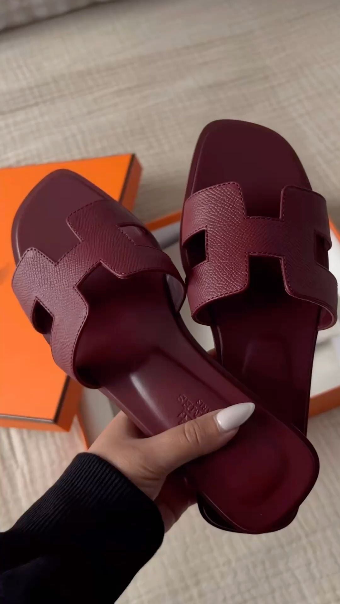 Sandales Plates Bordeaux